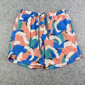 SAXX Ballpark Pouch Cannonball 2N1 Swim Trunks Mens L Lined Preppy Beach Lake*